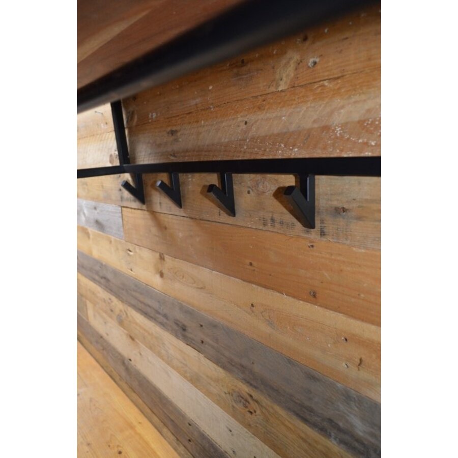 Kapstok metaal met hout-4