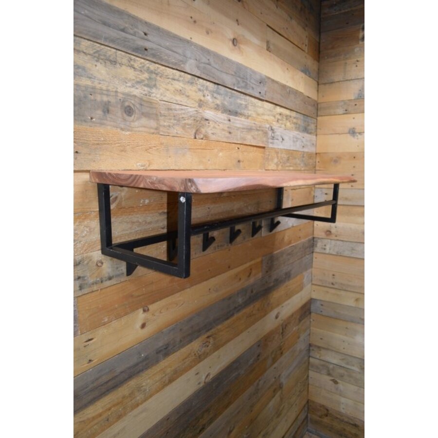 Kapstok metaal met hout-5