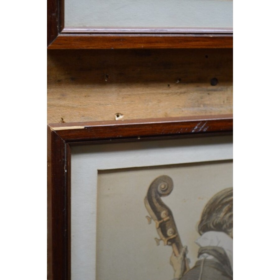 2 schilderijen met muzikanten-3