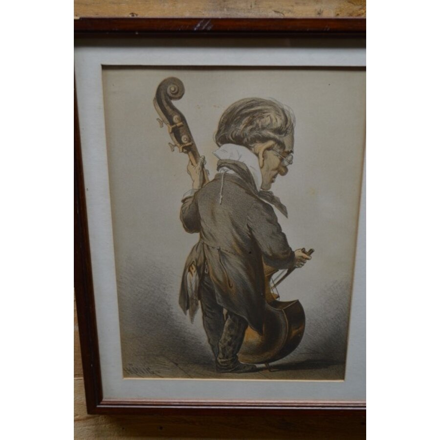 2 schilderijen met muzikanten-9