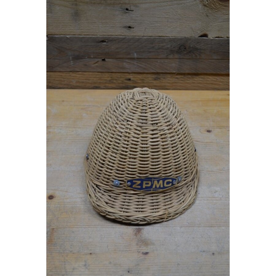 Zeldzame Chinese rotan veiligheidshelm ZPMC Shanghai bouwhelm-1