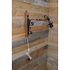 LoodsVol, Tweedehands Wandlamp smeedijzer op beukenhouten plank landelijk