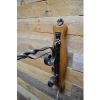 thumb-Wandlamp smeedijzer op beukenhouten plank landelijk-5
