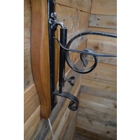 thumb-Wandlamp smeedijzer op beukenhouten plank landelijk-7