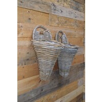 thumb-Set van 2 rotan hangmandjes trechtervorm plantenmandjes-3