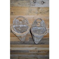 thumb-Set van 2 rotan hangmandjes trechtervorm plantenmandjes-4