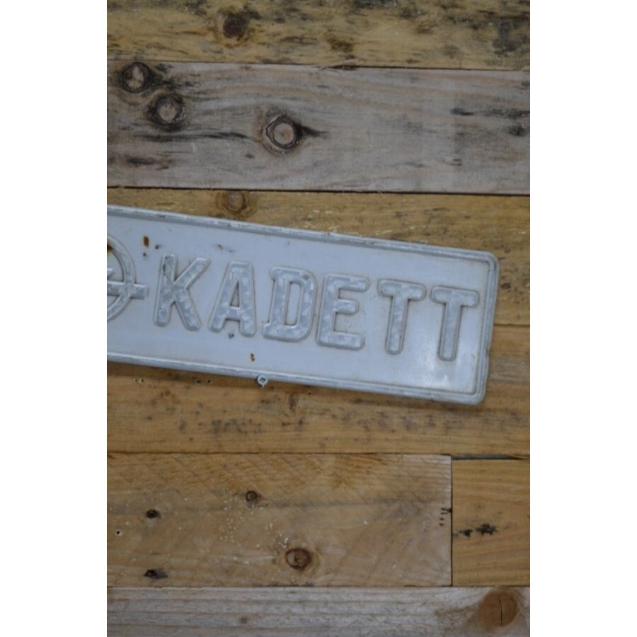 Vintage Opel Kadett fabrieksreclame kentekenplaat circa 1965-2