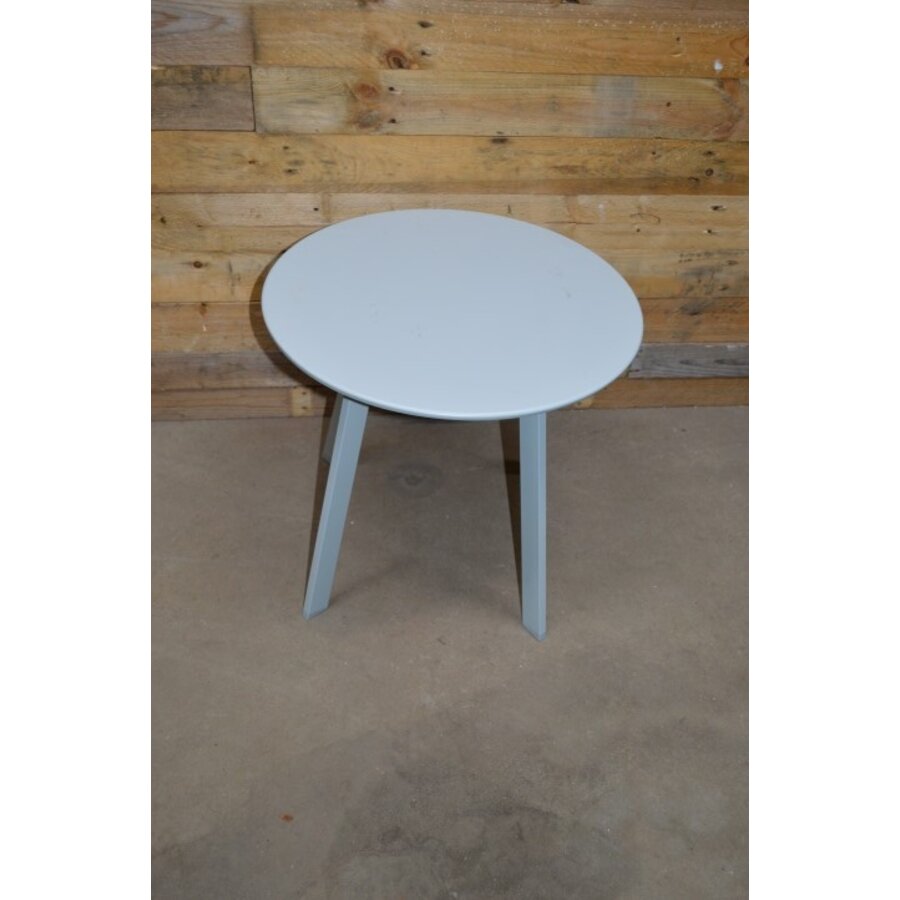 Rond wit metalen bijzettafeltje plantentafel decoratief-3