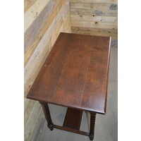 thumb-Antiek eiken tafeltje met gedraaide poten sidetable-5