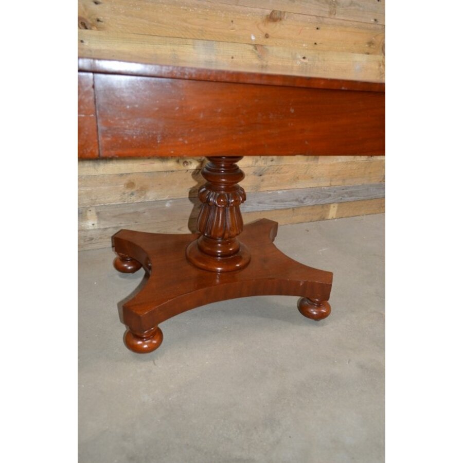 Antiek schaaktafeltje op wieltjes-6