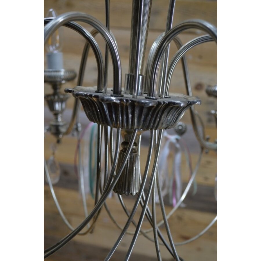 Kroonluchter zilver kleurig-3