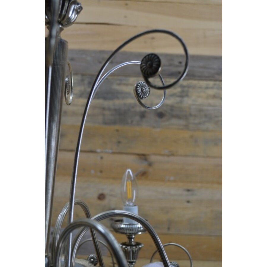 Kroonluchter zilver kleurig-5