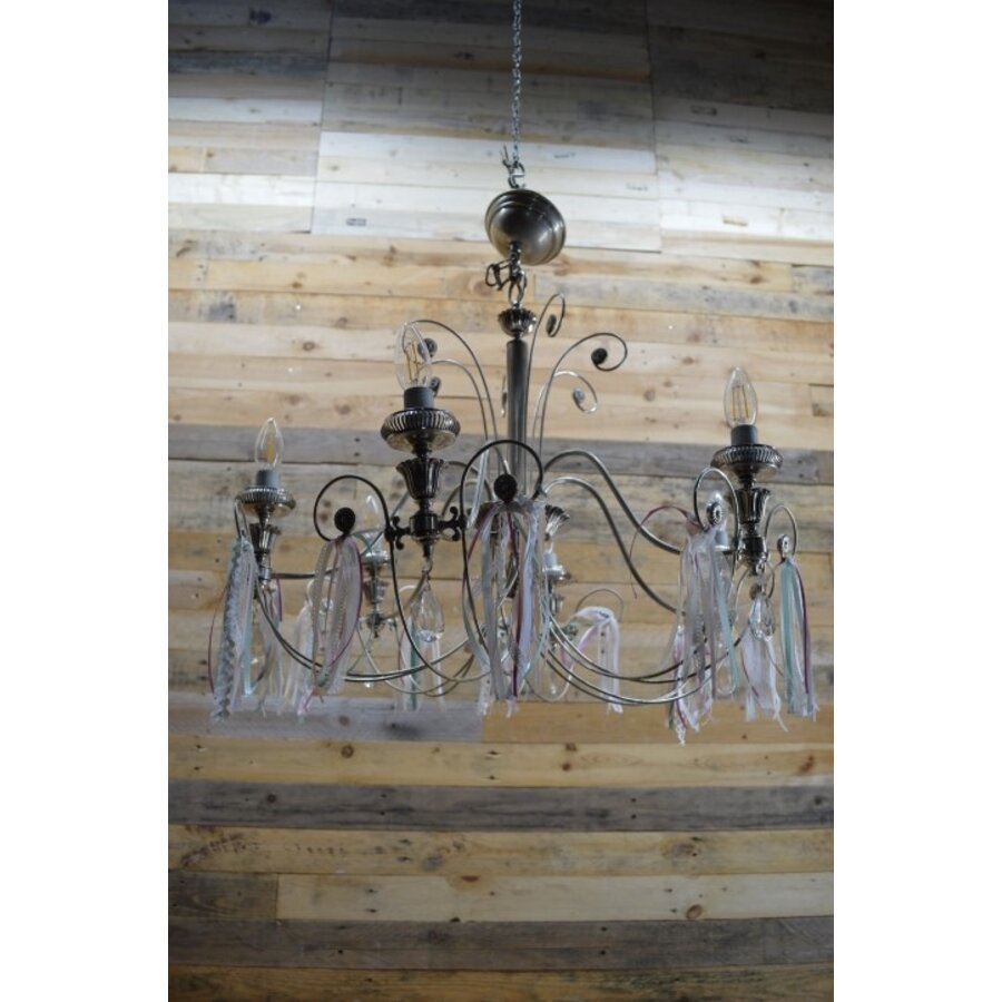 Kroonluchter zilver kleurig-7