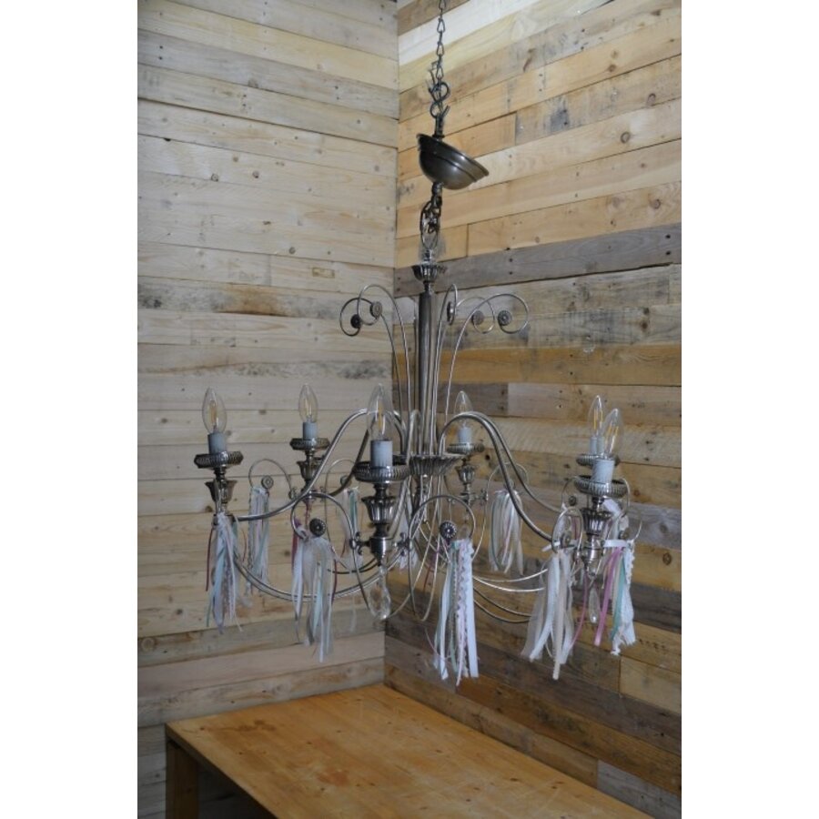 Kroonluchter zilver kleurig-9