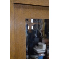 thumb-Art Deco eiken kledingkast met spiegeldeur jaren 30-4