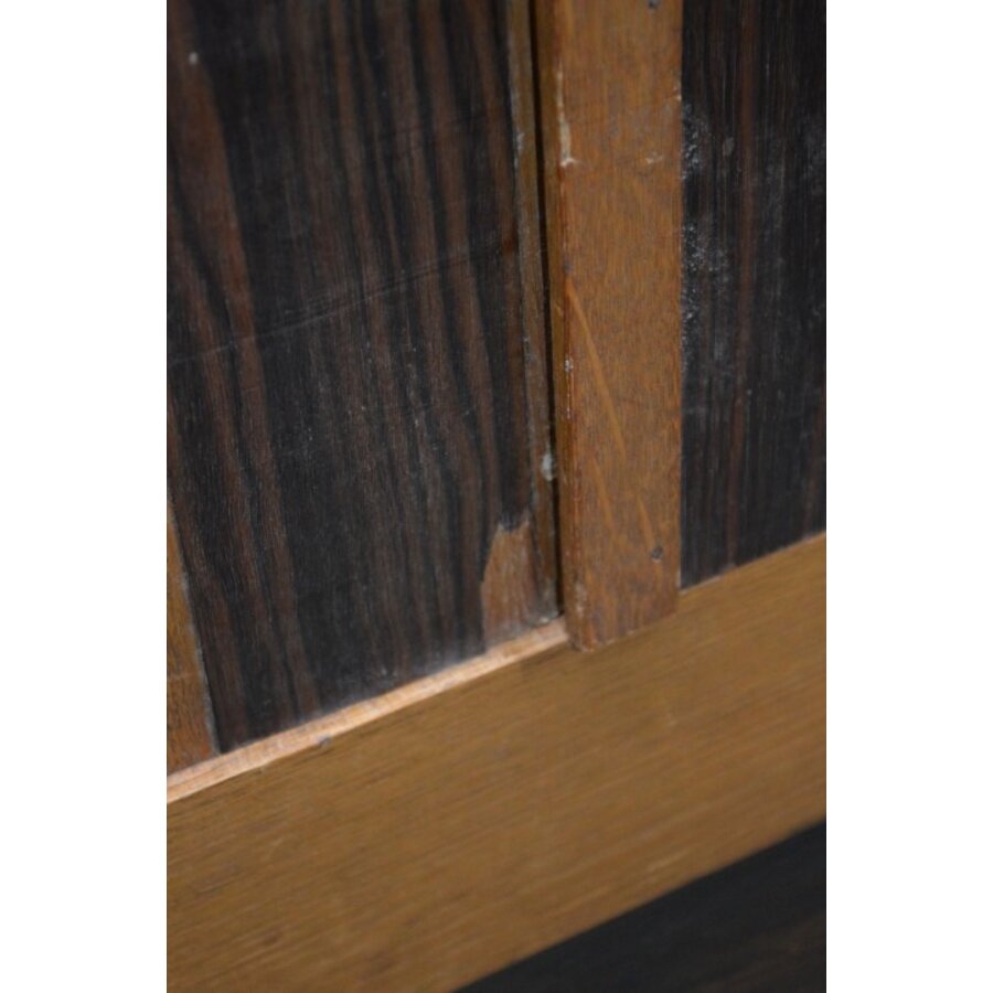 Art Deco eiken kledingkast met spiegeldeur jaren 30-7