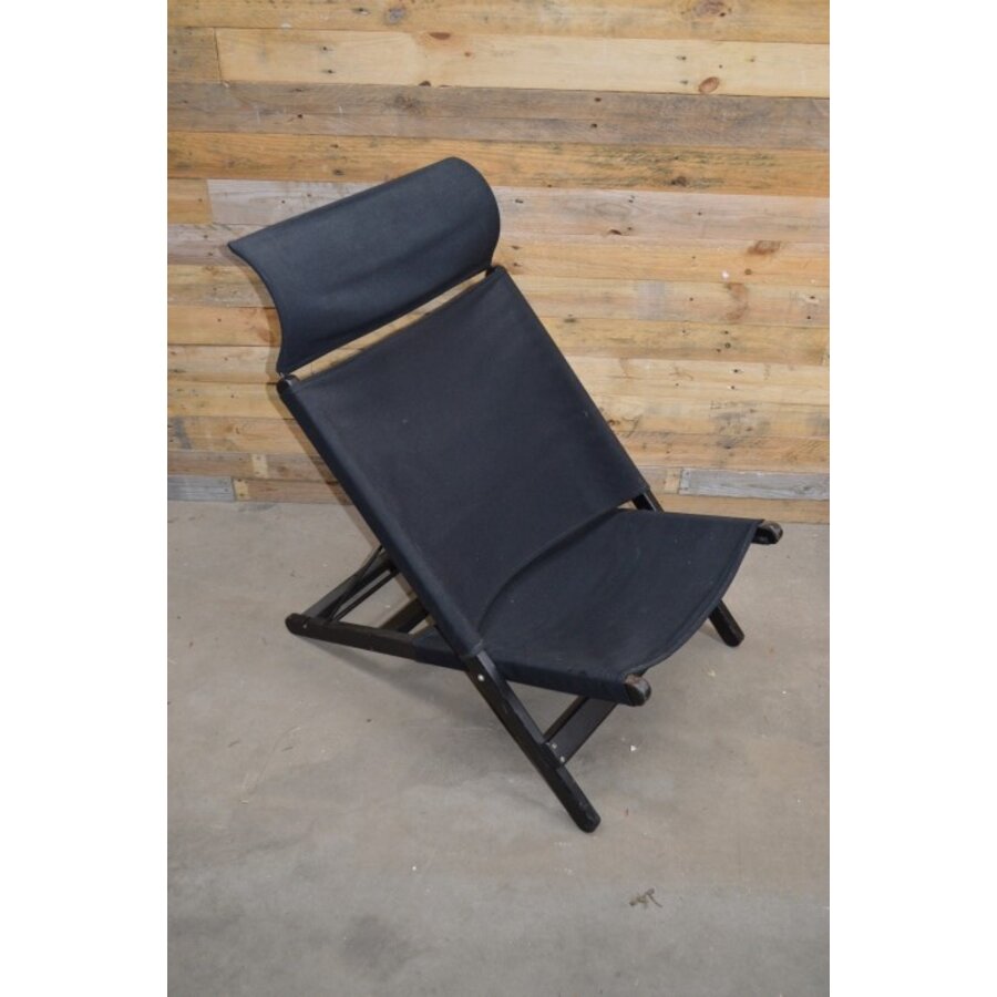 Postmoderne IKEA Hestra klapstoel Tord Björklund 1990 zwart-1