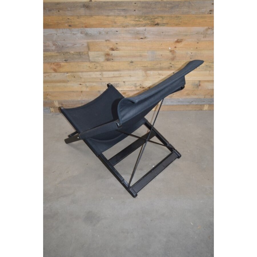 Postmoderne IKEA Hestra klapstoel Tord Björklund 1990 zwart-3