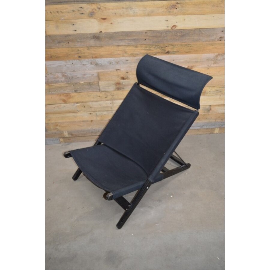 Postmoderne IKEA Hestra klapstoel Tord Björklund 1990 zwart-4