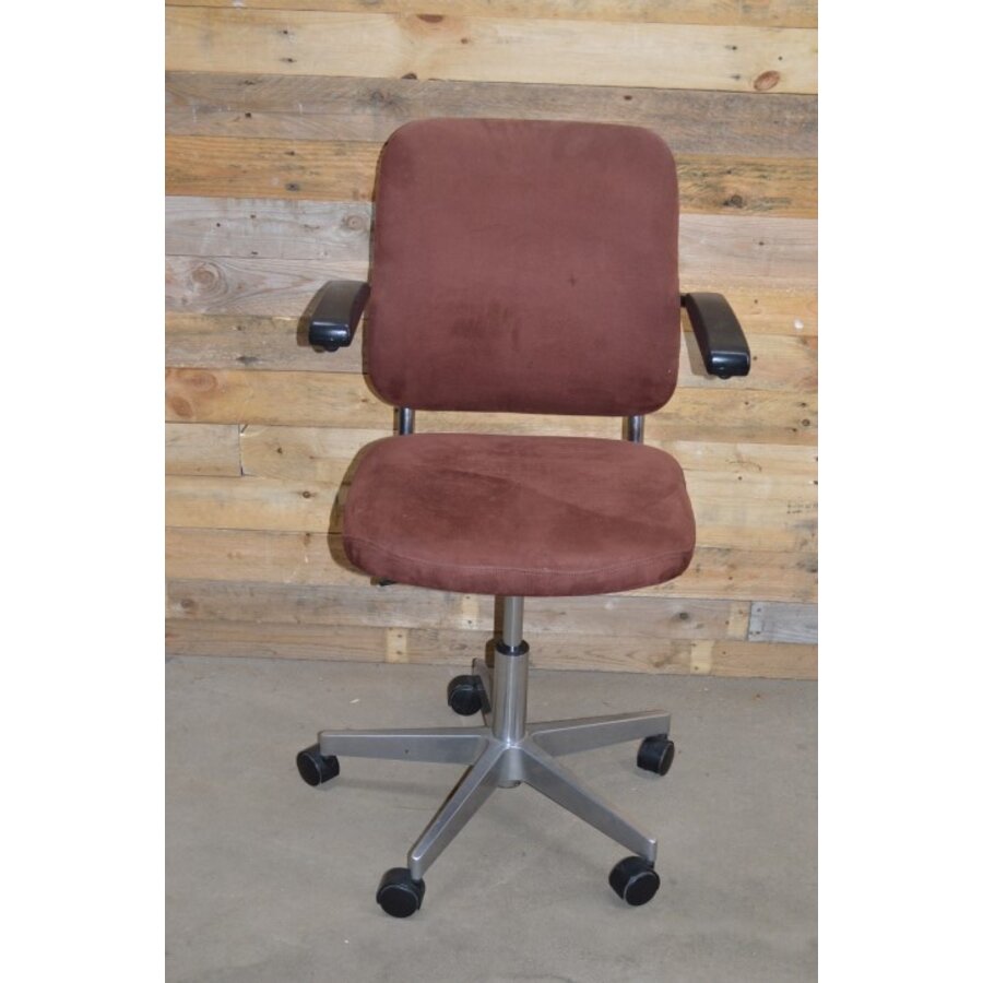 Retro bureaustoel jaren 70 buizenframe chroom verstelbaar-2