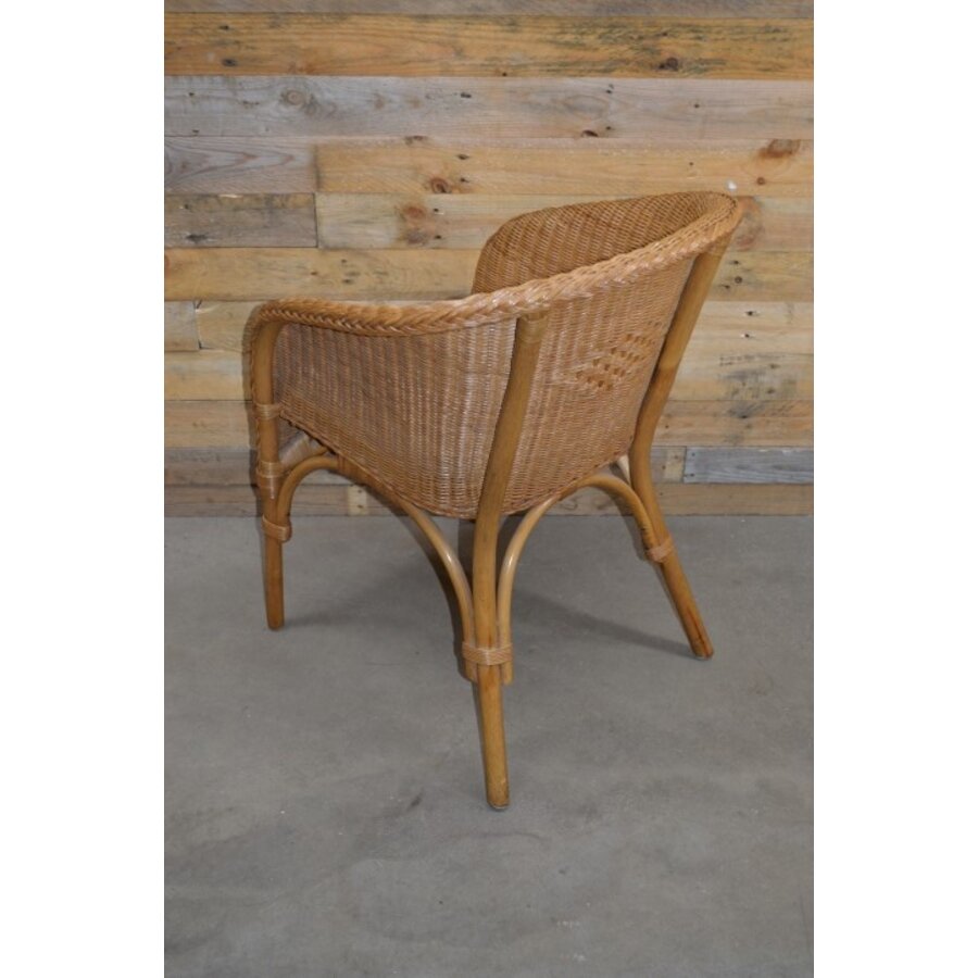 Rotan armstoel fauteuil met uitneembaar kussen-4