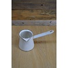 LoodsVol, Tweedehands Emaille gietkannetje wit retro melkkan plantenpot