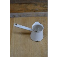 thumb-Emaille gietkannetje wit retro melkkan plantenpot-3