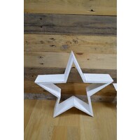 thumb-Set van 2 houten sterren wit hang- en staand decoratie-2