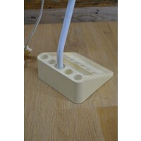 thumb-Vintage Space Age bureaulamp zwanenhals met pennenhouder-4
