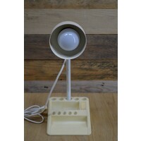 thumb-Vintage Space Age bureaulamp zwanenhals met pennenhouder-6