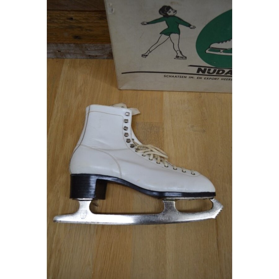 Vintage Nijdam kunstschaatsen maat 43 leren schaatsen-3