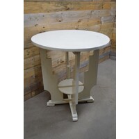thumb-Art Deco bijzettafel Amsterdamse School wit geschilderd-1