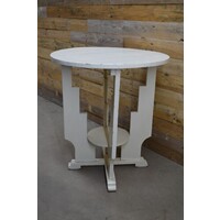 thumb-Art Deco bijzettafel Amsterdamse School wit geschilderd-2