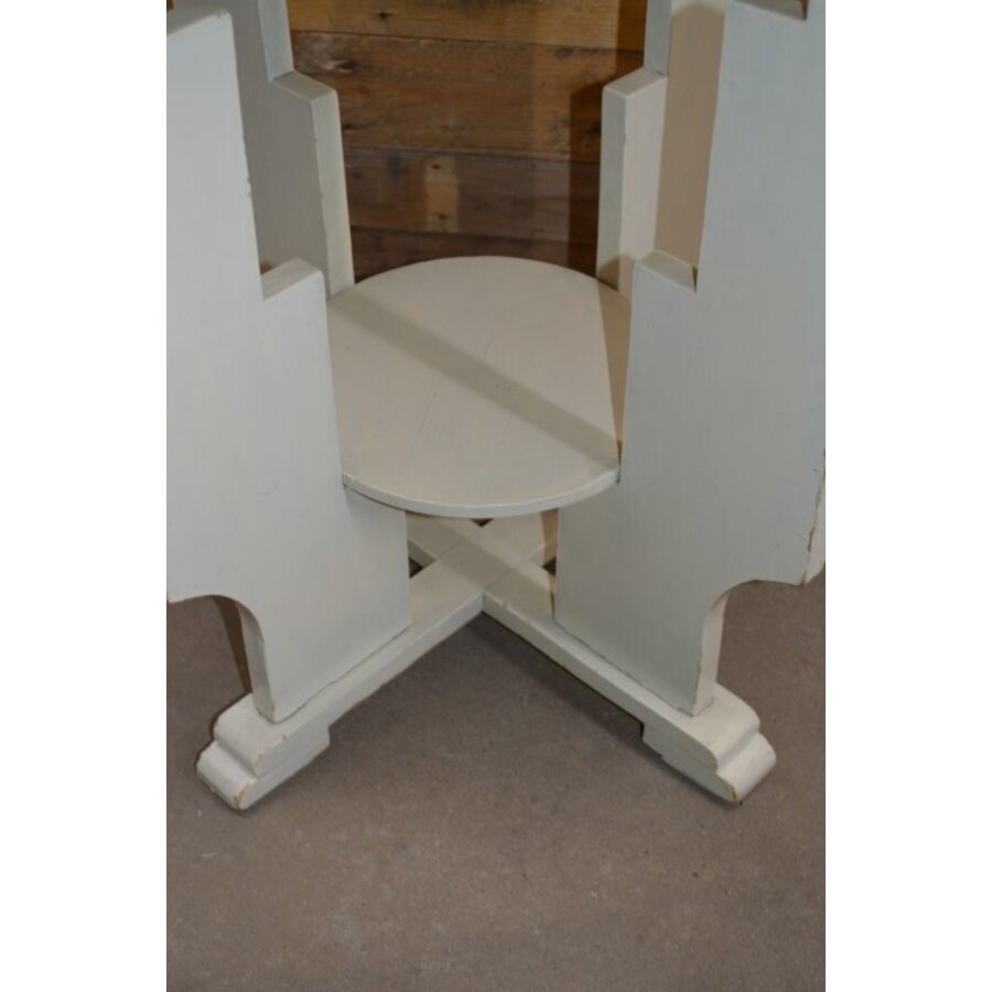 Art Deco bijzettafel Amsterdamse School wit geschilderd-4