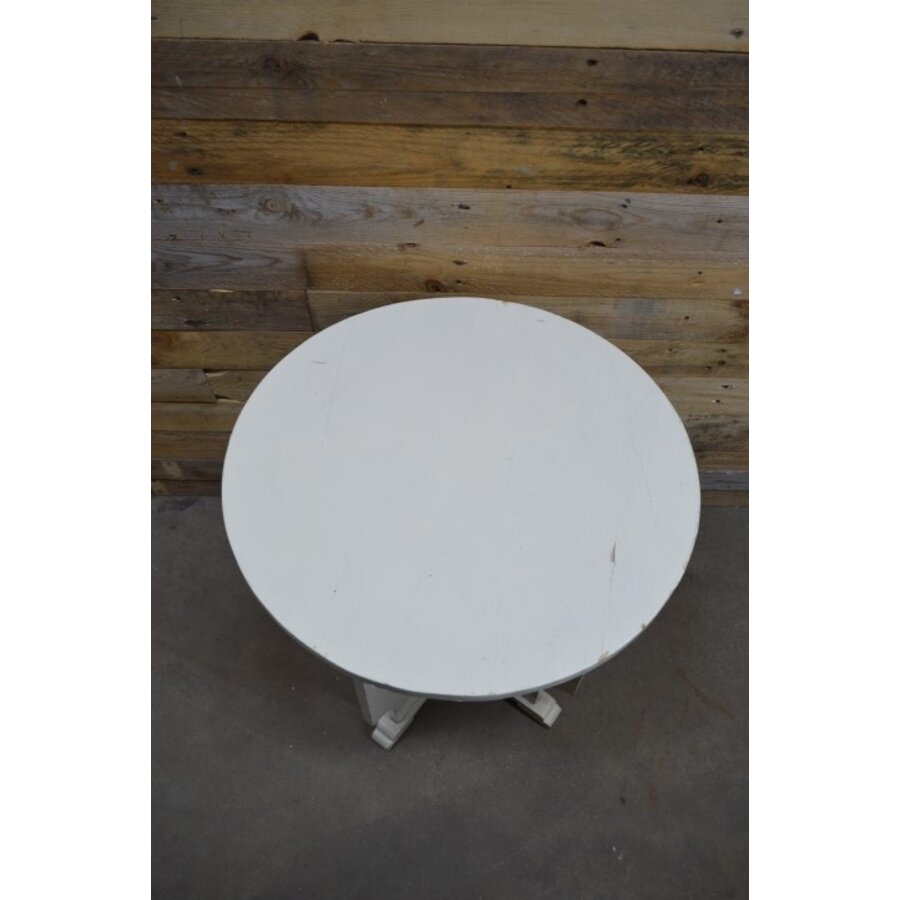 Art Deco bijzettafel Amsterdamse School wit geschilderd-5
