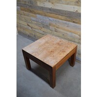 thumb-Vierkante teakhouten salontafel bijzettafel compact-1