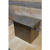 thumb-Antieke koperen kolentrommel ca 1900 Arts and Crafts-1