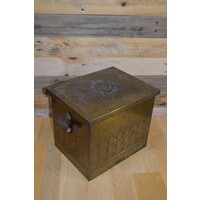 thumb-Antieke koperen kolentrommel ca 1900 Arts and Crafts-2