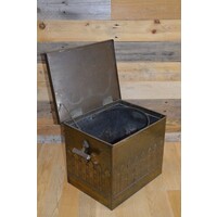 thumb-Antieke koperen kolentrommel ca 1900 Arts and Crafts-6