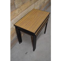 thumb-Retro mid century miniset van 3 bijzettafels met metalen frame en formica blad-3