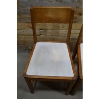thumb-Art Deco eetkamerstoelen set van 2 hout met witte zitting ca. 1930-3