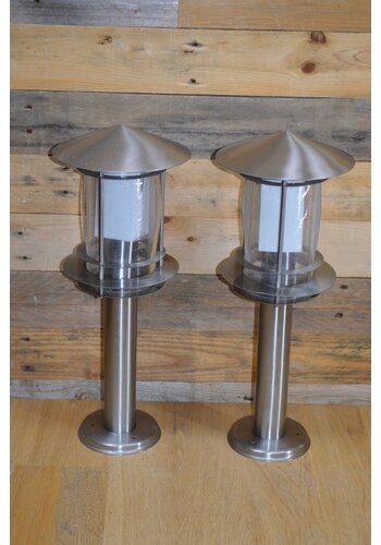 RVS buitenlampen set van 2 