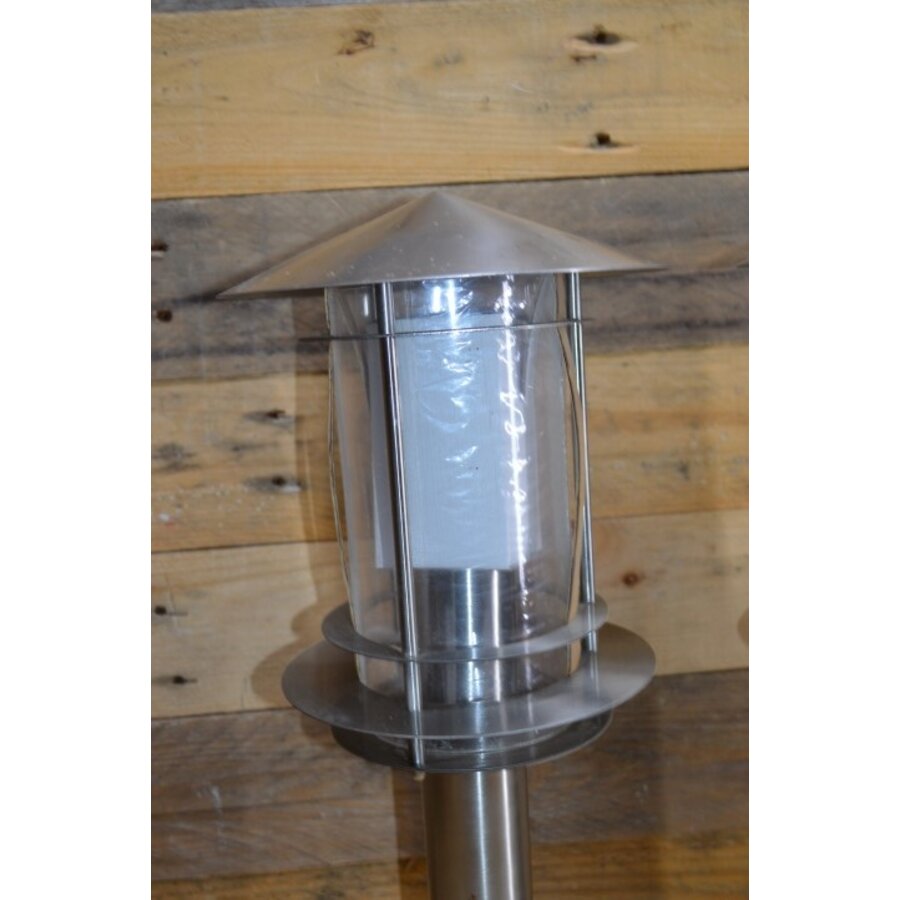 RVS buitenlampen set van 2 op voet – tuinlampen / lantaarns-5
