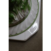 thumb-Porseleinen piëdestal met bloemenmotief – decoratieve zuil / jardinière-3