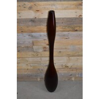 thumb-Houten design vaas Gutzz vintage kegelvorm rood hout-1
