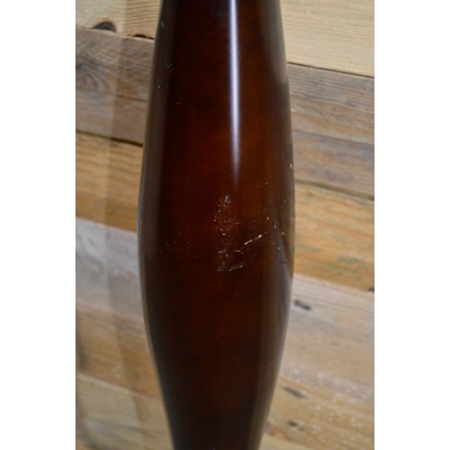 Houten design vaas Gutzz vintage kegelvorm rood hout-2