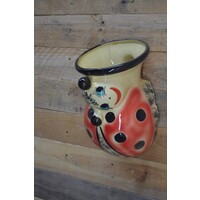 thumb-Vintage wand bloempot lieveheersbeestje-1