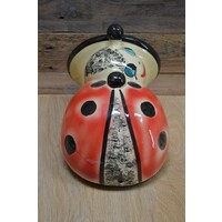thumb-Vintage wand bloempot lieveheersbeestje-7