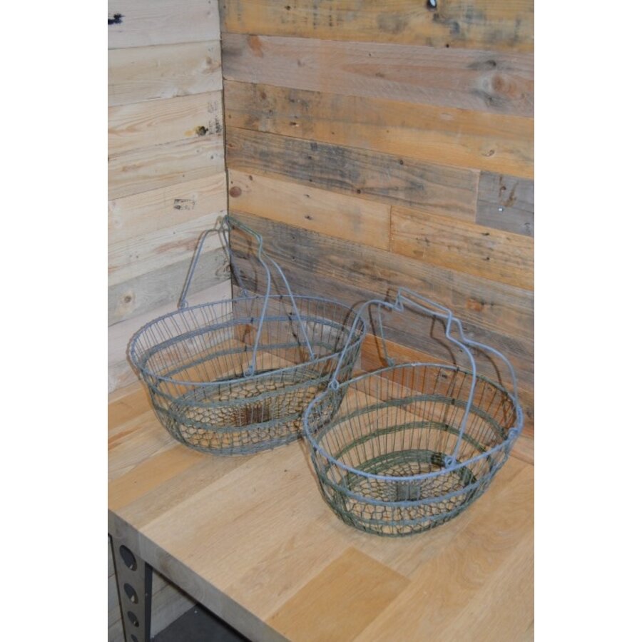 Ovale mand metaal set van 2-1