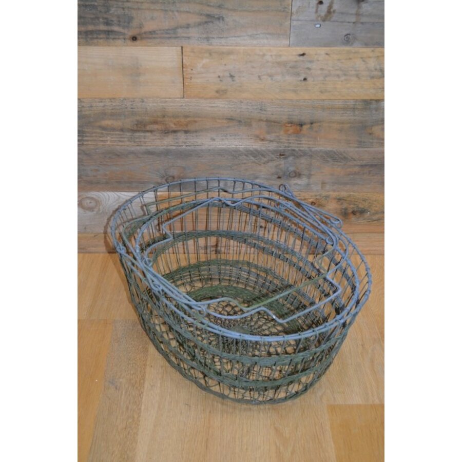 Ovale mand metaal set van 2-5